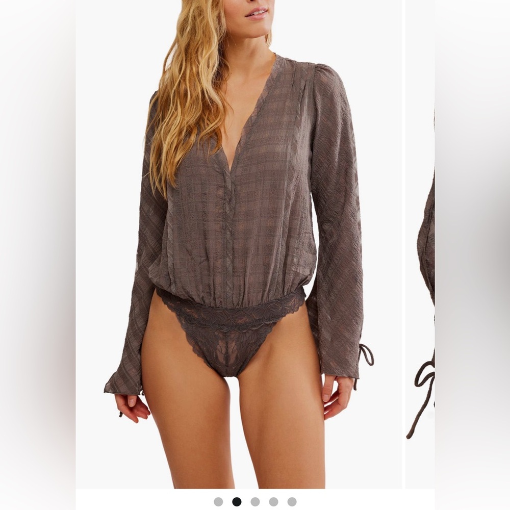 Free People long sleeve bodysuit L